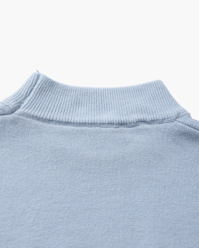 Essential Gerippt Mock Neck Pullover