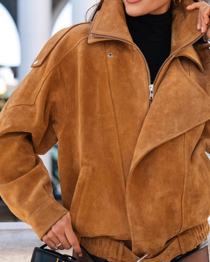 Vintage Wildleder Drape Jacke
