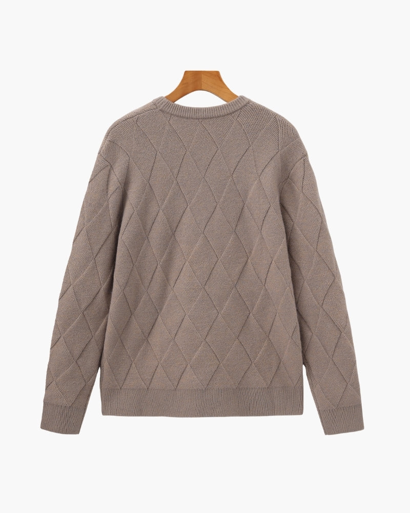 Diamond Strick Crewneck Pullover