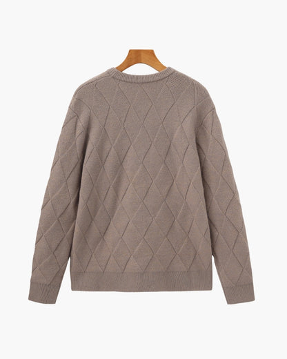 Diamond Strick Crewneck Pullover