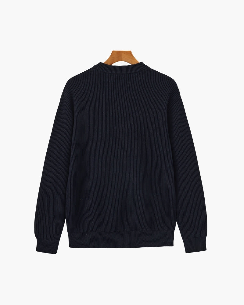 Rib Strick Crewneck