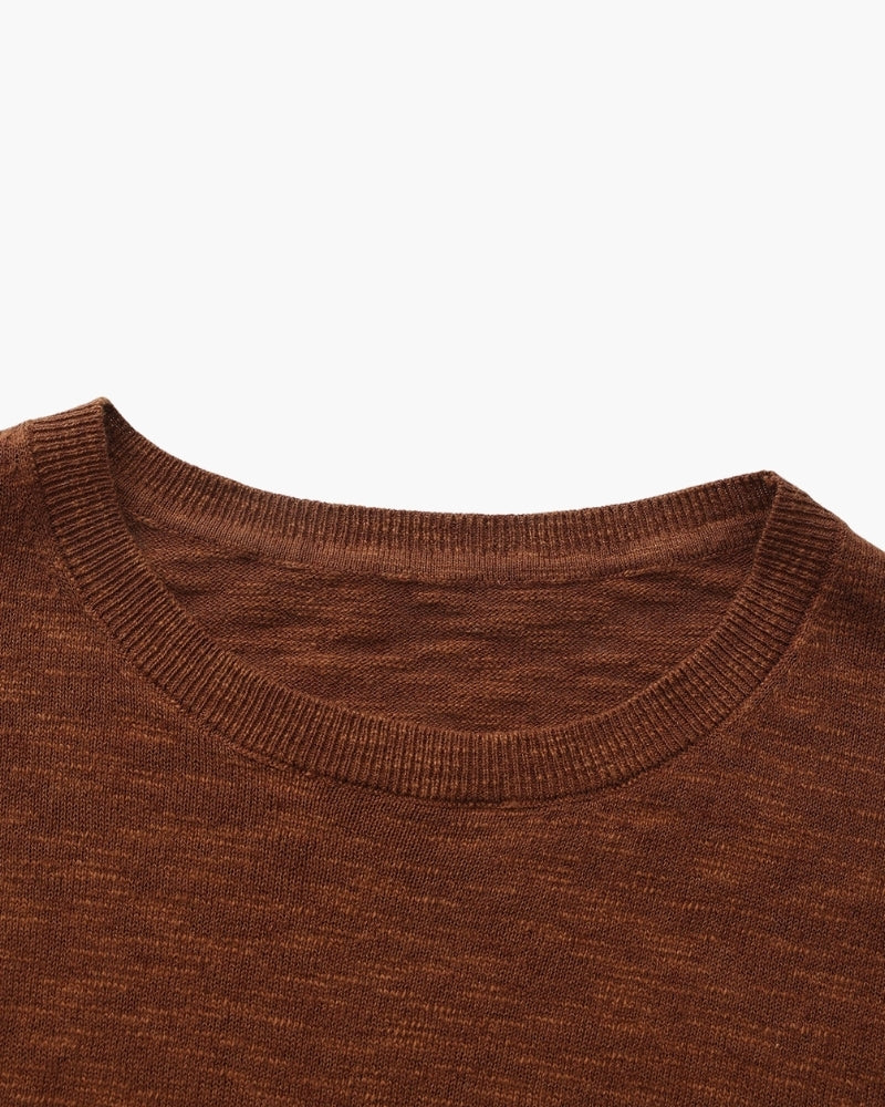 Leinen Baumwolle Essential Crewneck