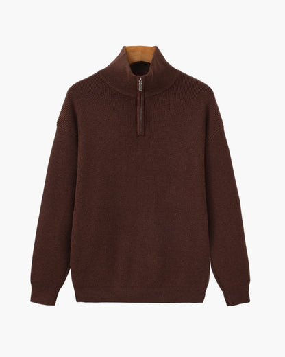 Refined Half-Zip Strick Pullover
