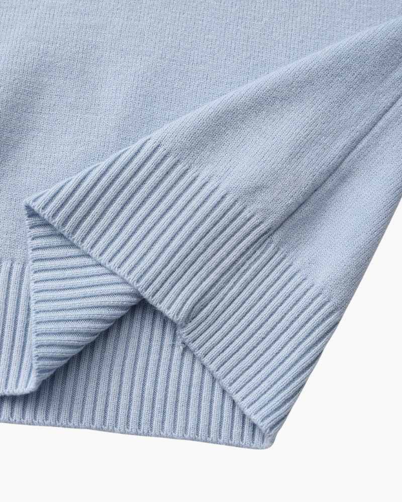 Essential Gerippt Mock Neck Pullover