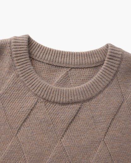 Diamond Strick Crewneck Pullover