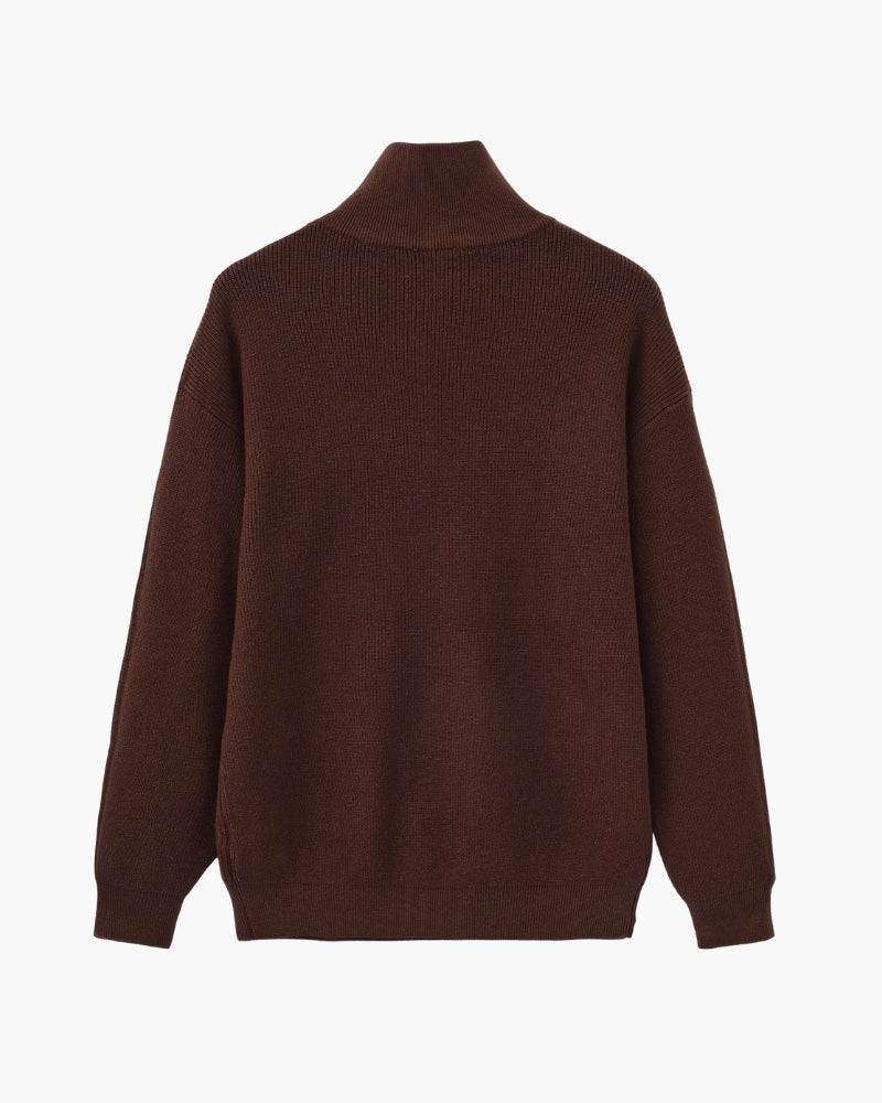Refined Half-Zip Strick Pullover