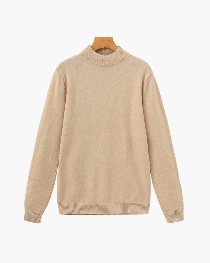 Essential Gerippt Mock Neck Pullover