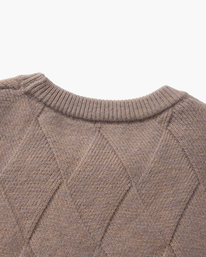 Diamond Strick Crewneck Pullover