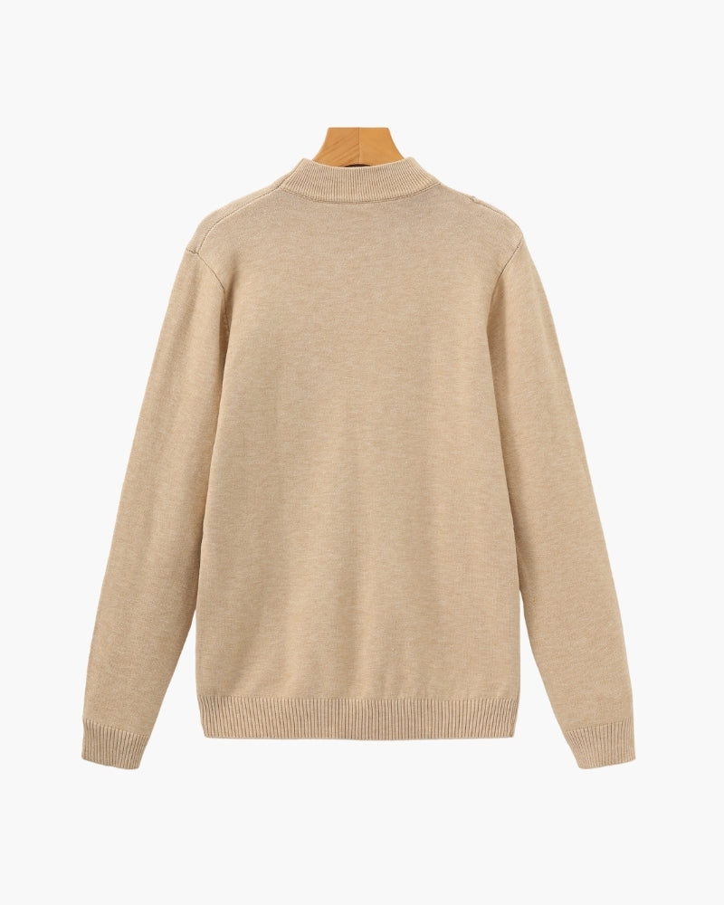 Essential Gerippt Mock Neck Pullover