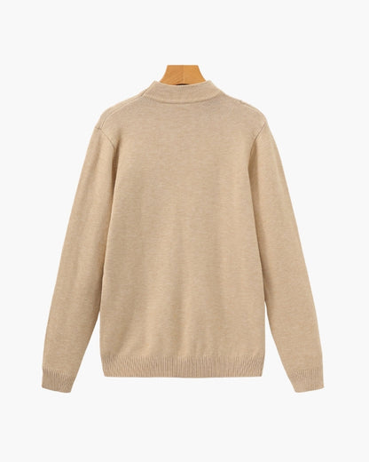 Essential Gerippt Mock Neck Pullover