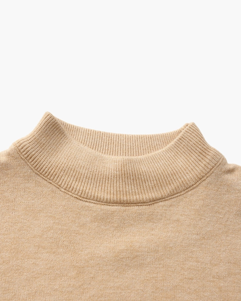 Essential Gerippt Mock Neck Pullover