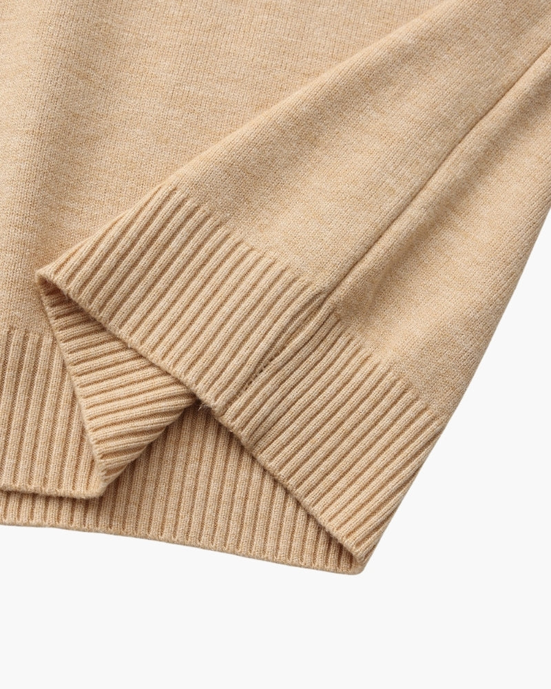 Essential Gerippt Mock Neck Pullover
