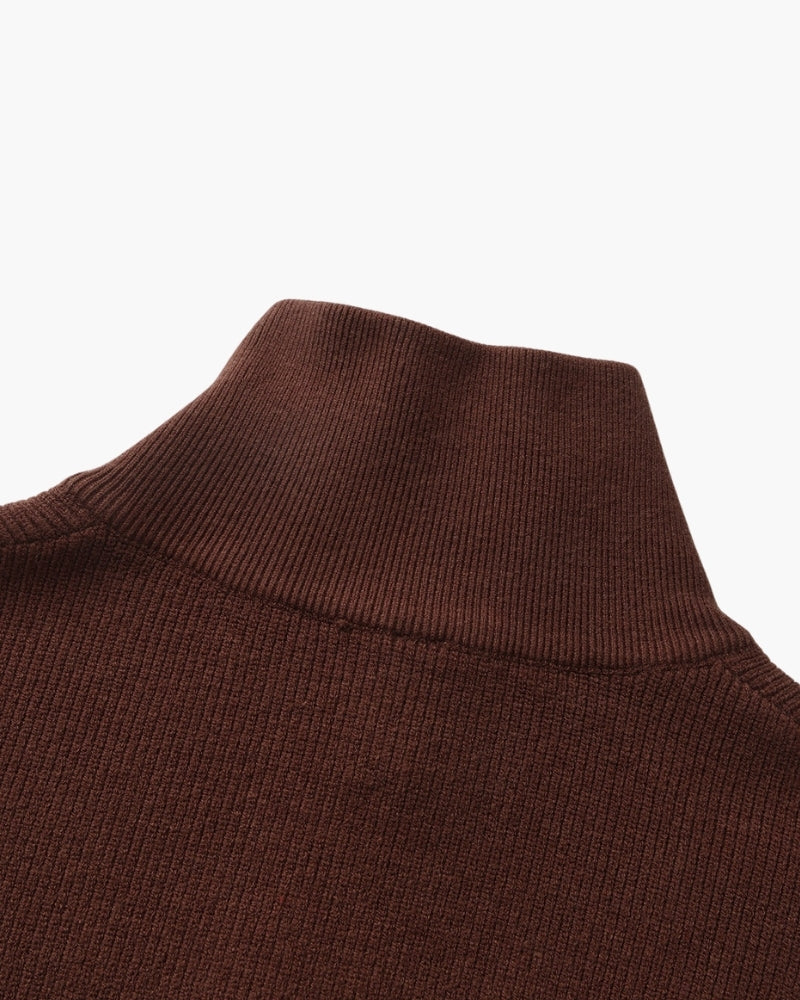 Refined Half-Zip Strick Pullover