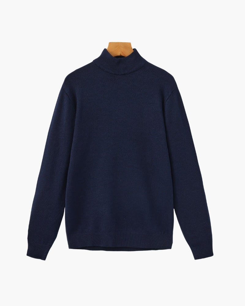 Essential Gerippt Mock Neck Pullover