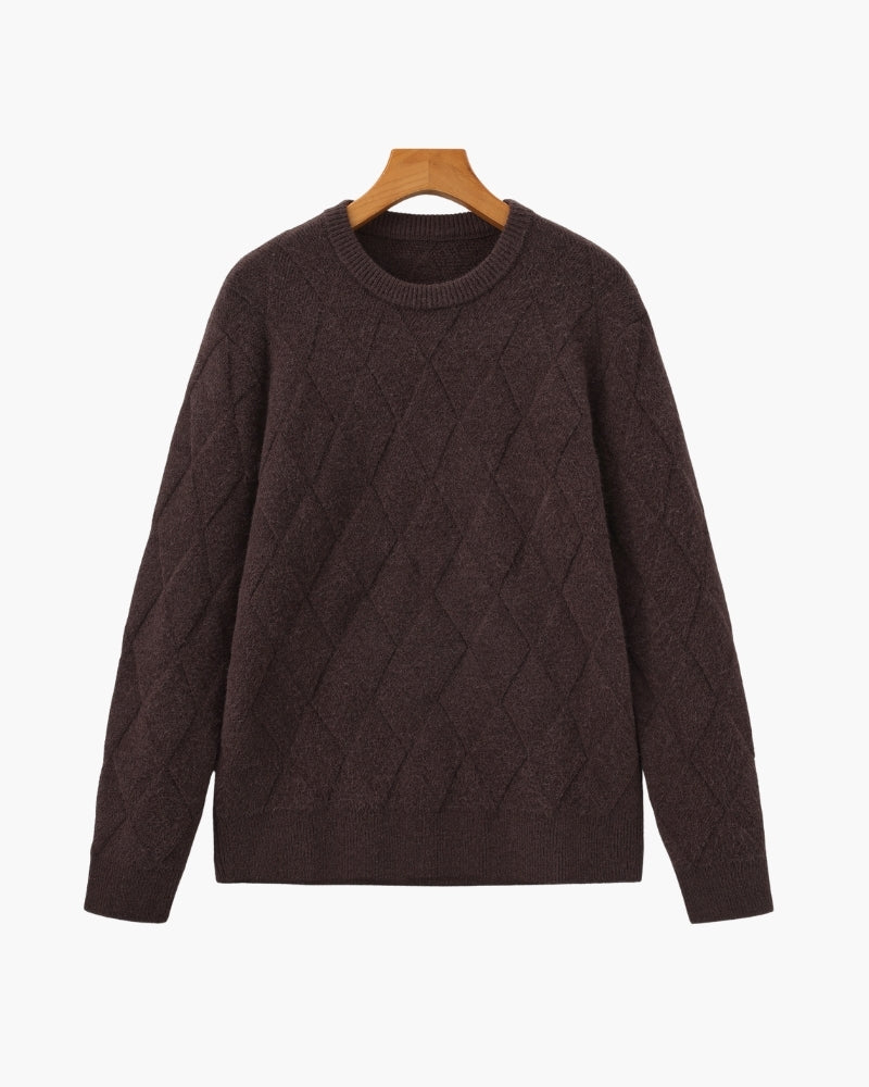 Diamond Strick Crewneck Pullover