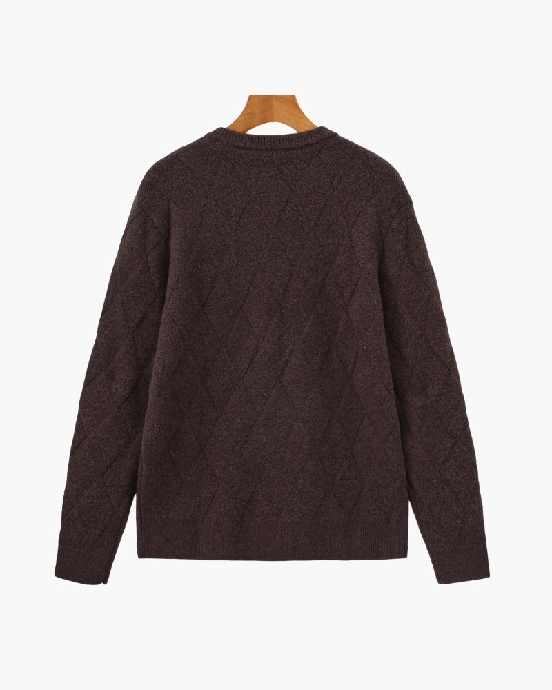 Diamond Strick Crewneck Pullover