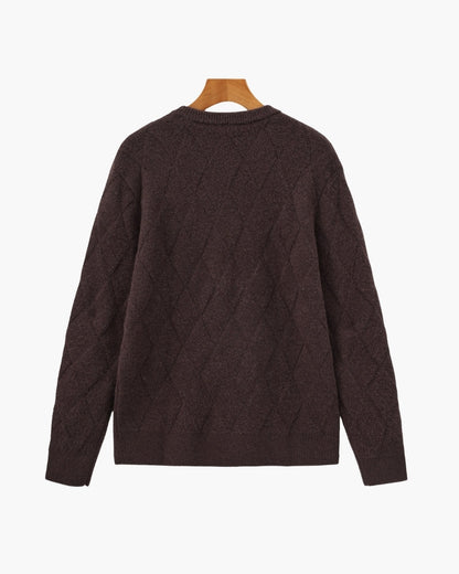 Diamond Strick Crewneck Pullover