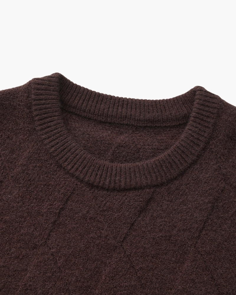 Diamond Strick Crewneck Pullover