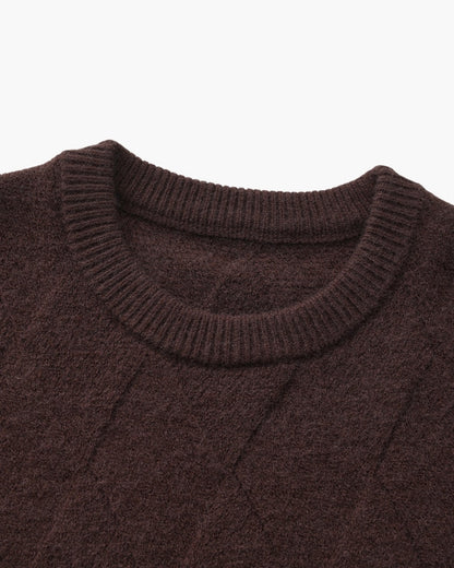 Diamond Strick Crewneck Pullover