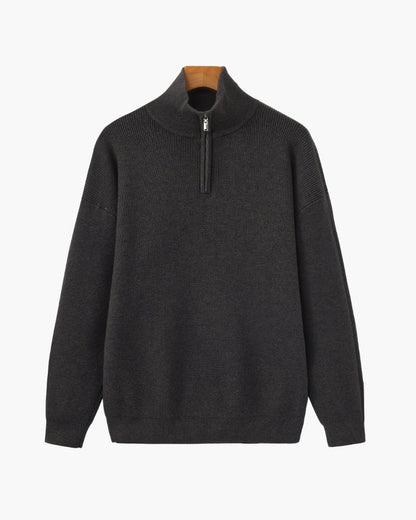 Refined Half-Zip Strick Pullover