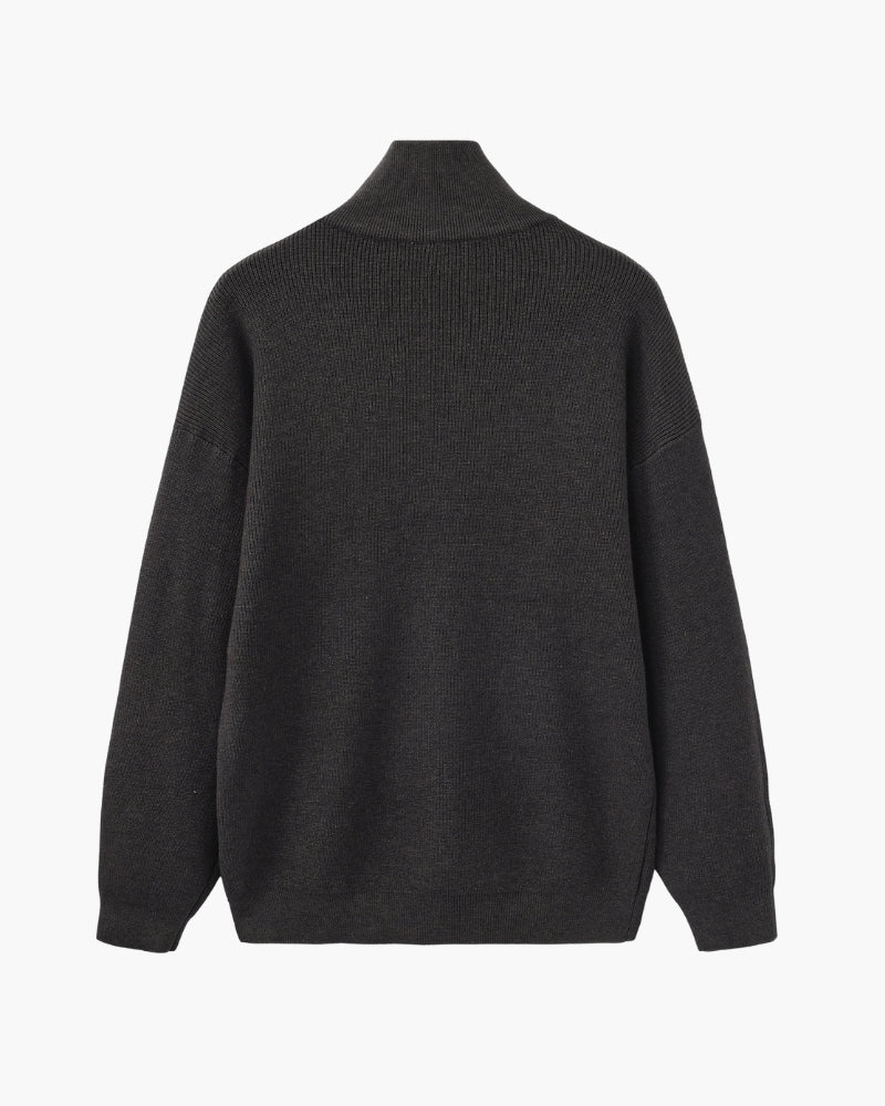 Refined Half-Zip Strick Pullover