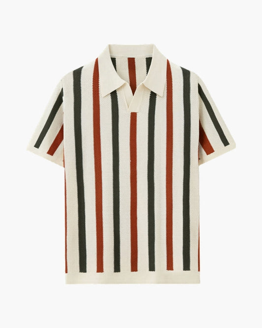 Resort Strick Stripe Poloshirt