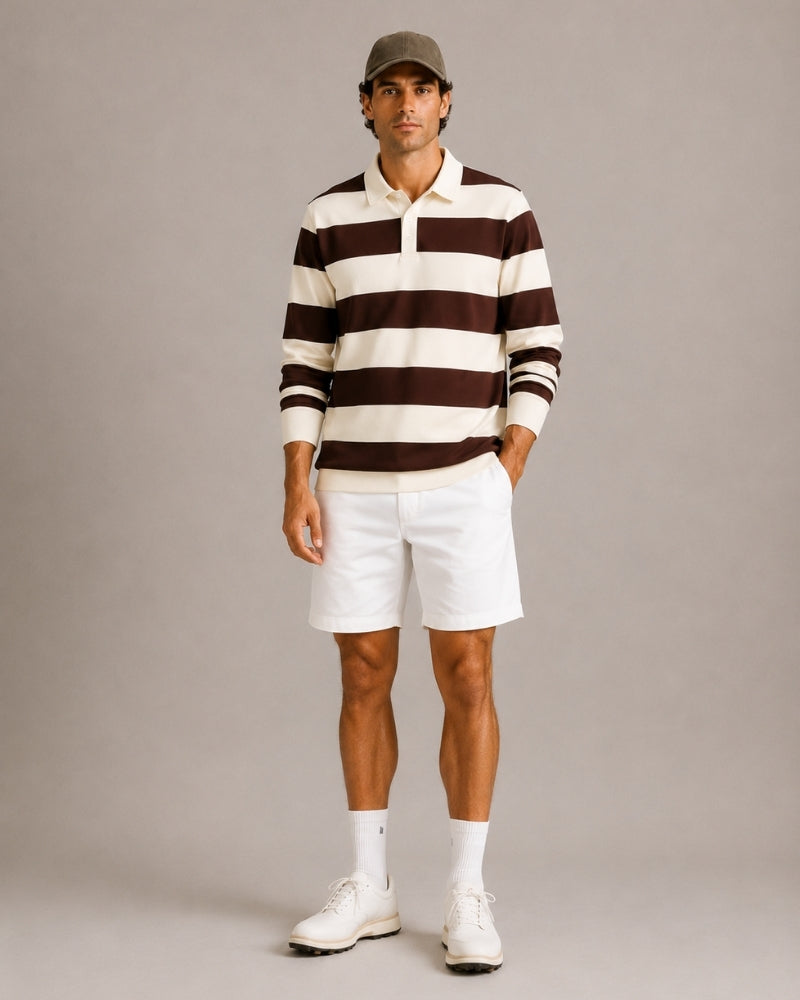 Vintage Stripe Rugby Poloshirt