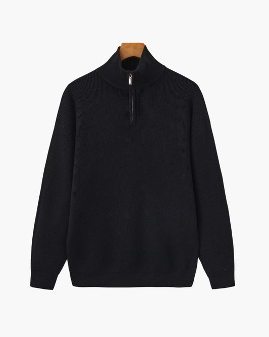 Refined Half-Zip Strick Pullover