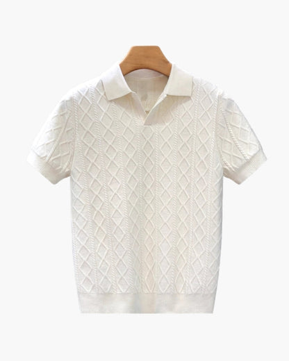Signature Strukturiert Strick Poloshirt