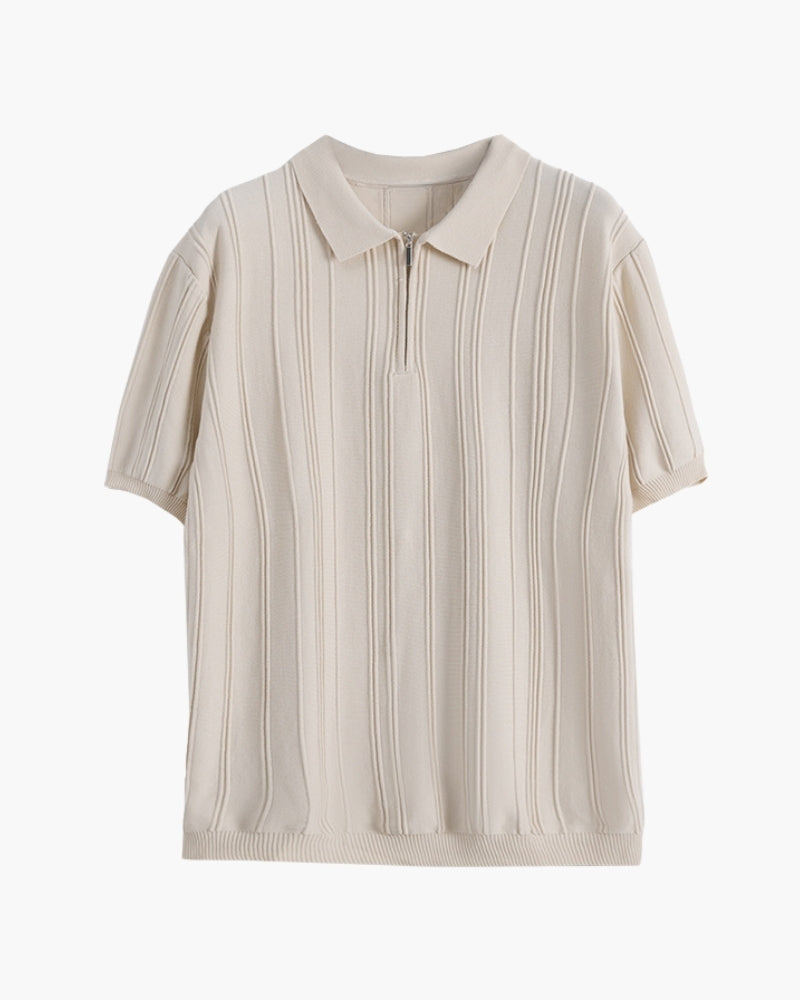 Signature Zip-Up Poloshirt