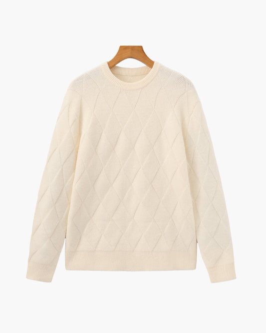 Diamond Strick Crewneck Pullover