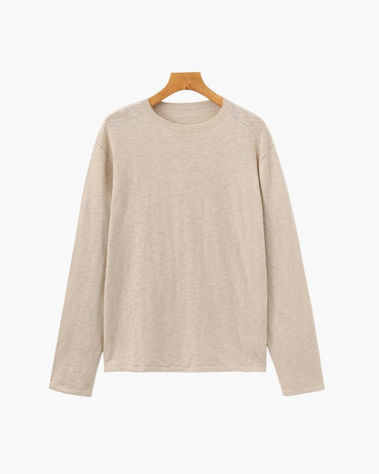 Leinen Baumwolle Essential Crewneck