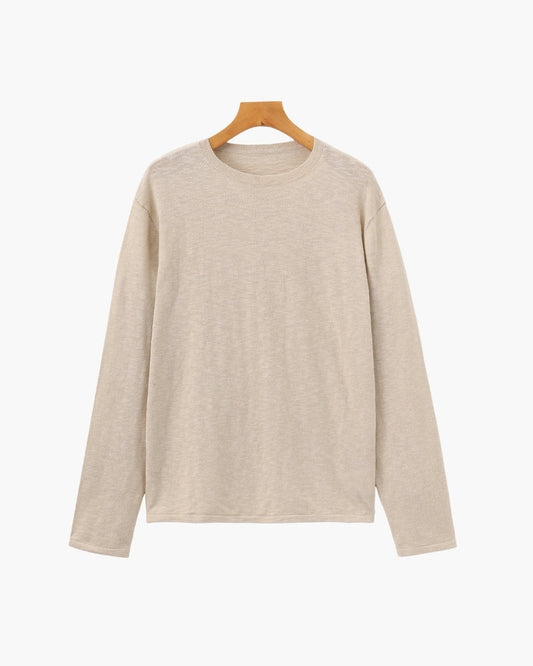 Leinen Baumwolle Essential Crewneck