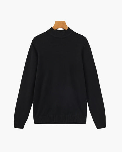 Essential Gerippt Mock Neck Pullover