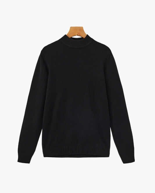 Essential Gerippt Mock Neck Pullover