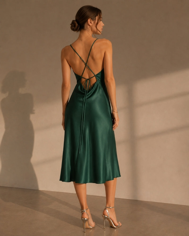 Old Money Seide Slip Kleid