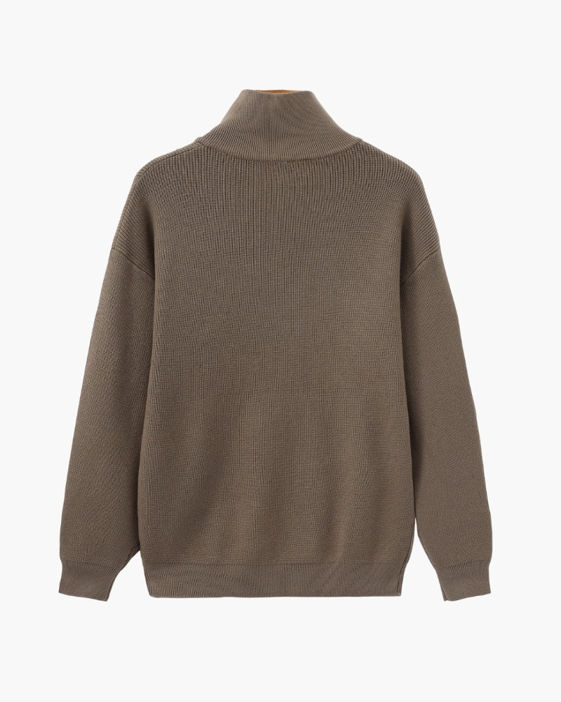 Refined Half-Zip Strick Pullover