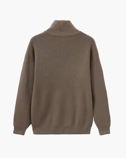 Refined Half-Zip Strick Pullover