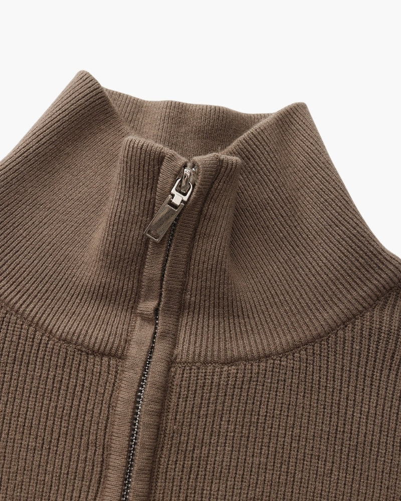 Refined Half-Zip Strick Pullover