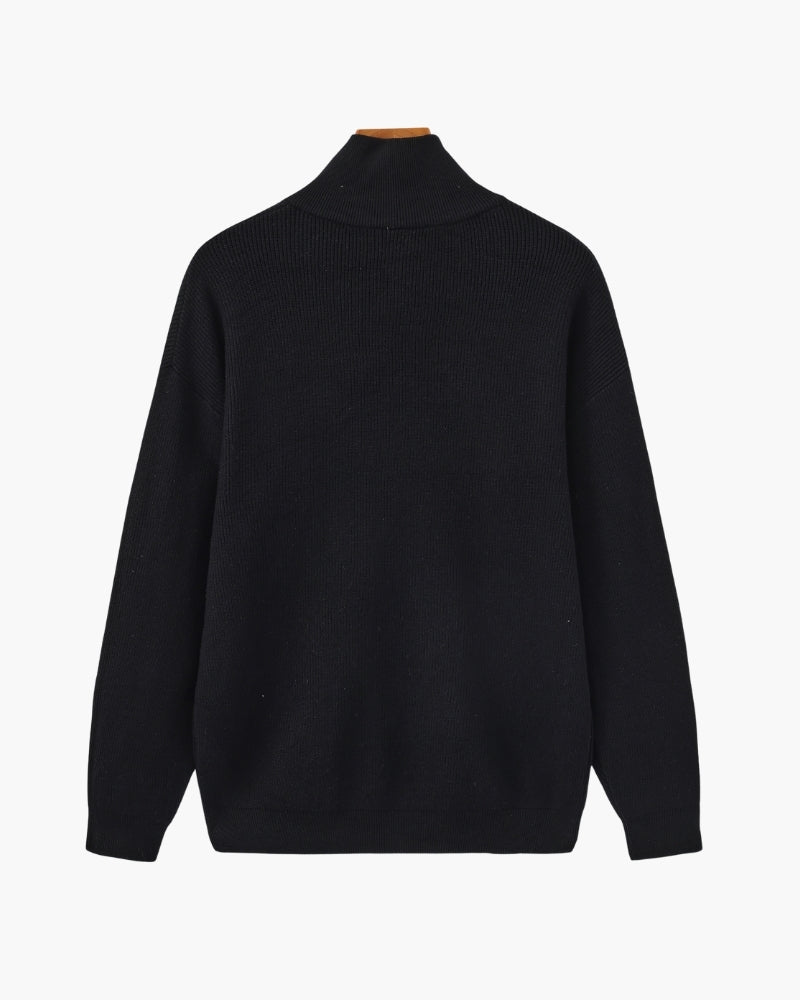 Refined Half-Zip Strick Pullover