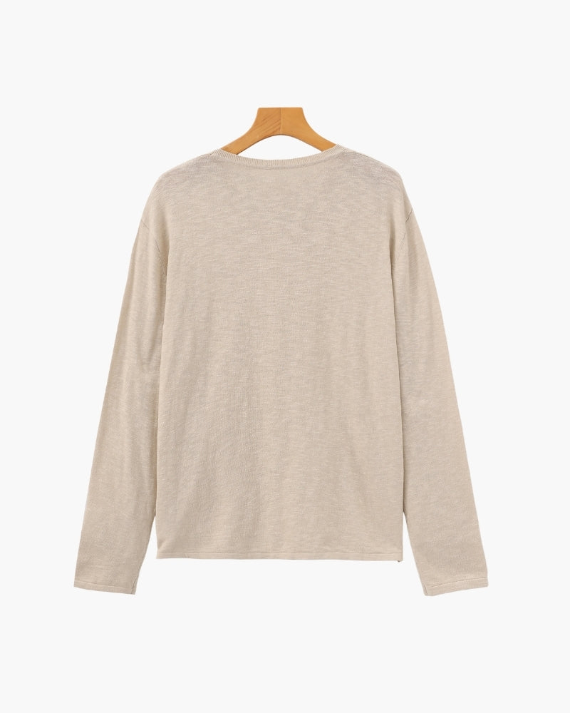 Leinen Baumwolle Essential Crewneck