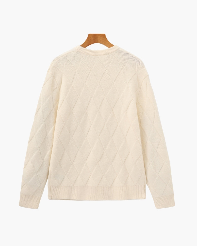 Diamond Strick Crewneck Pullover