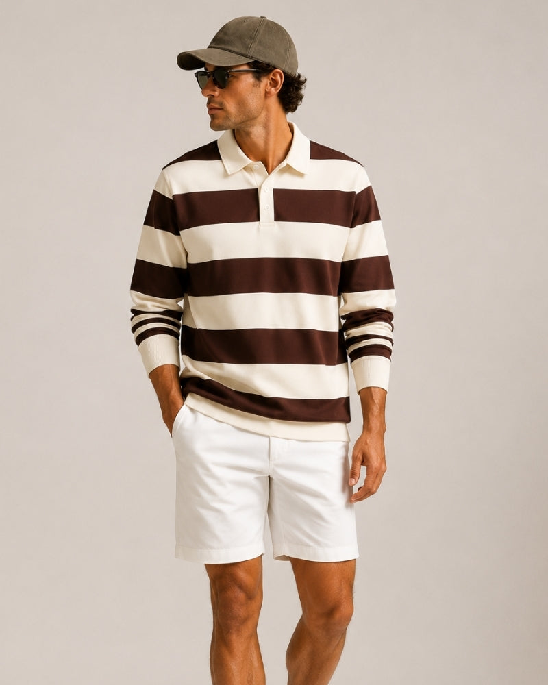Vintage Stripe Rugby Poloshirt