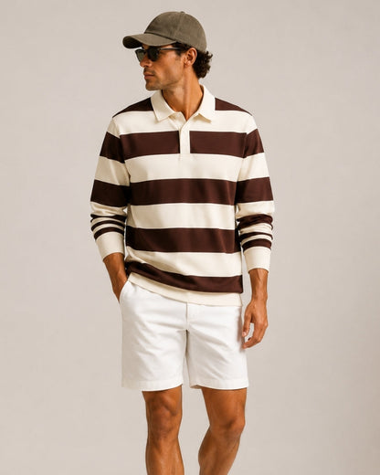 Vintage Stripe Rugby Poloshirt