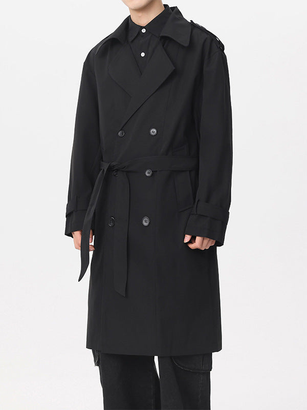 Klassisch Double-Breasted Trench Mantel