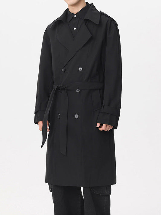 Klassisch Double-Breasted Trench Mantel