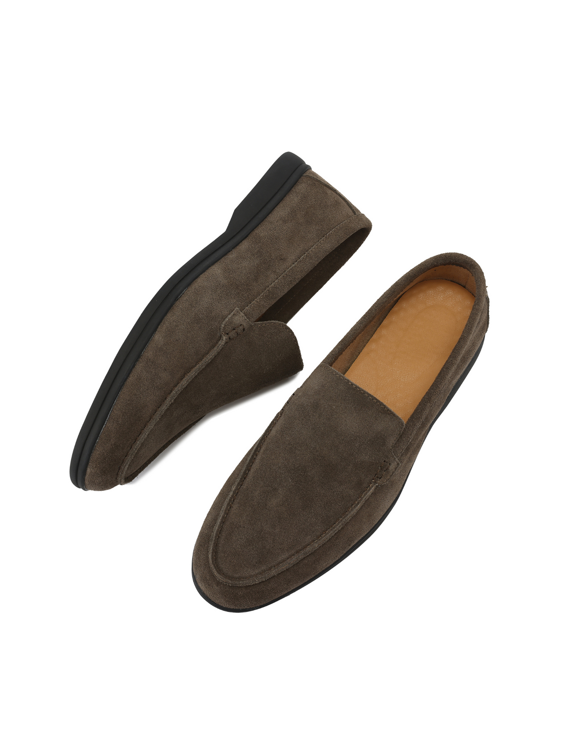 Premium Wildleder Loafer - Black Soles