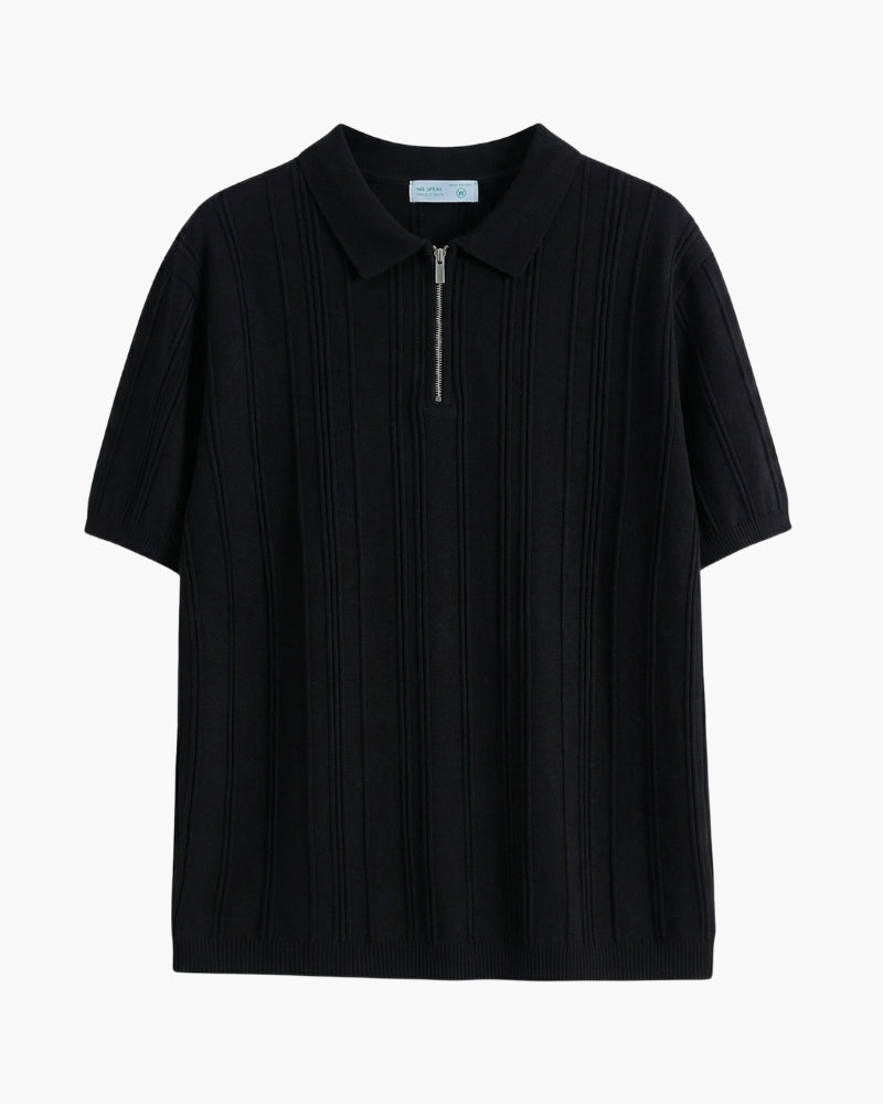 Signature Zip-Up Poloshirt