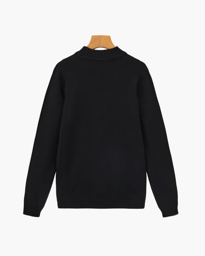 Essential Gerippt Mock Neck Pullover