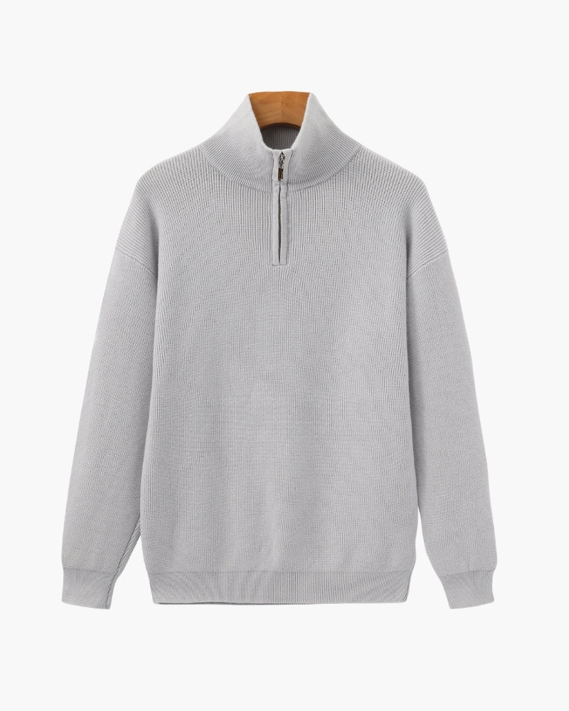Refined Half-Zip Strick Pullover